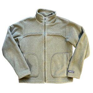 Patagonia Synchilla Fleece Jacket Women's Small Size Green Color Full Zip USA